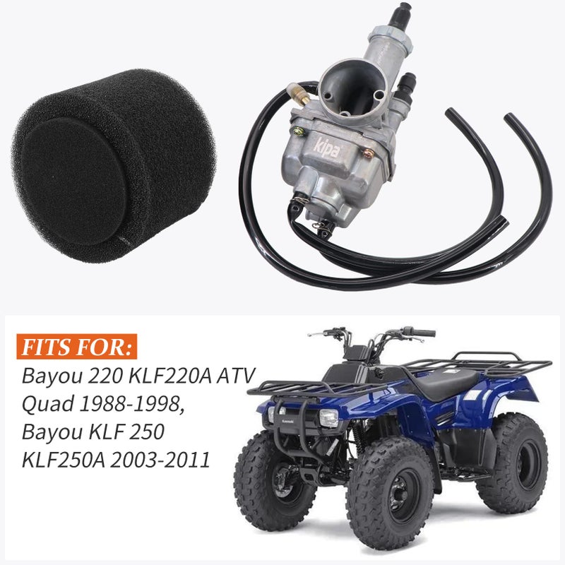 KIPA Carburetor Air Fitler Fuel Filter Kit For Bayou 220 KLF220A KLF220 KLF 220A ATV Quad 1988-1998 Bayou KLF 250 2003-2011 15003-1080 15003-1716 - Image 2